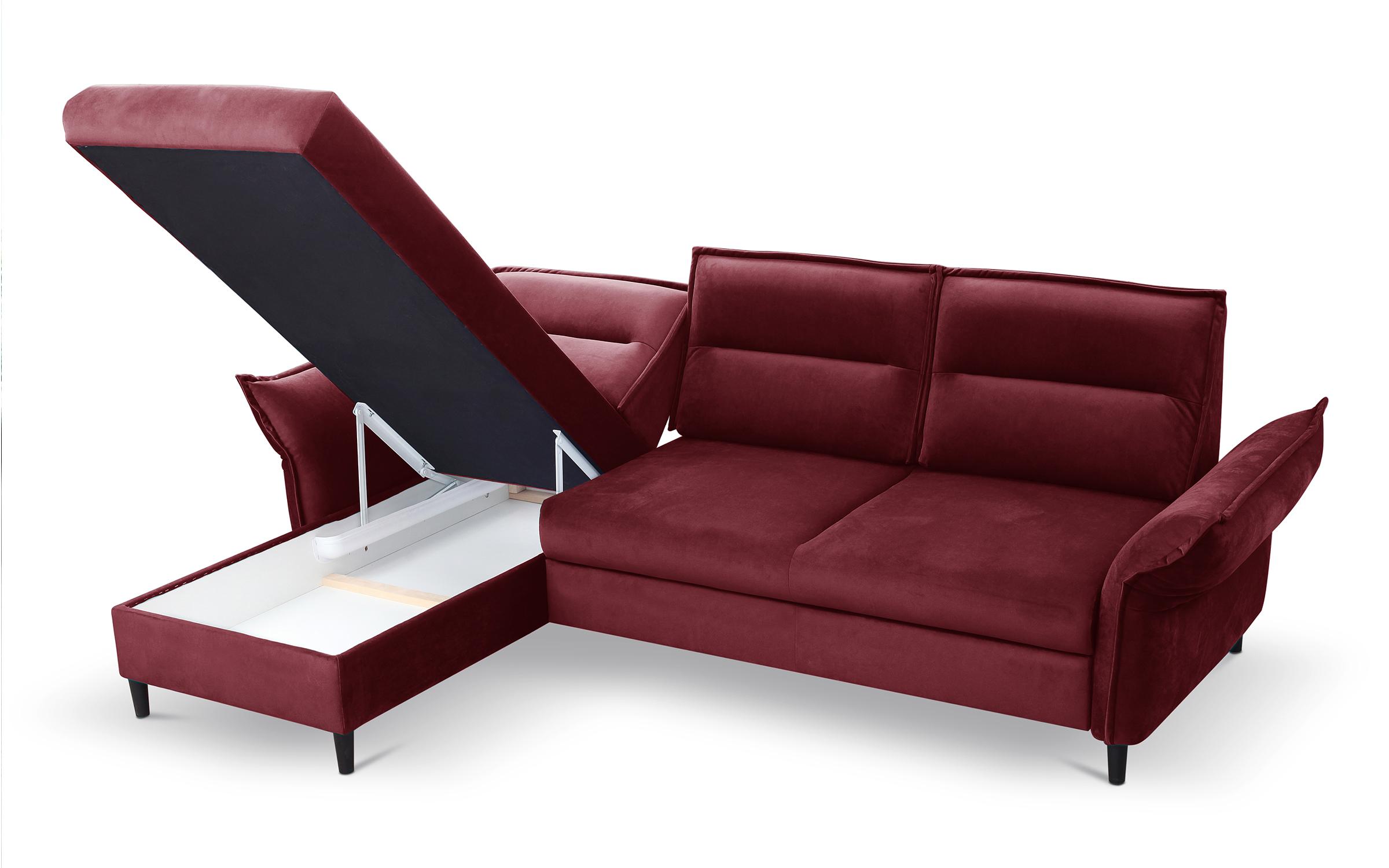 Γωνιακός καναπές Arimar, μπορντό  5